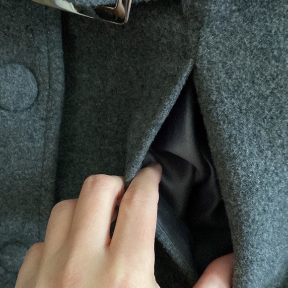 Ricki’s long wool blend jacket in grey in size p/s - Picture 5 of 11
